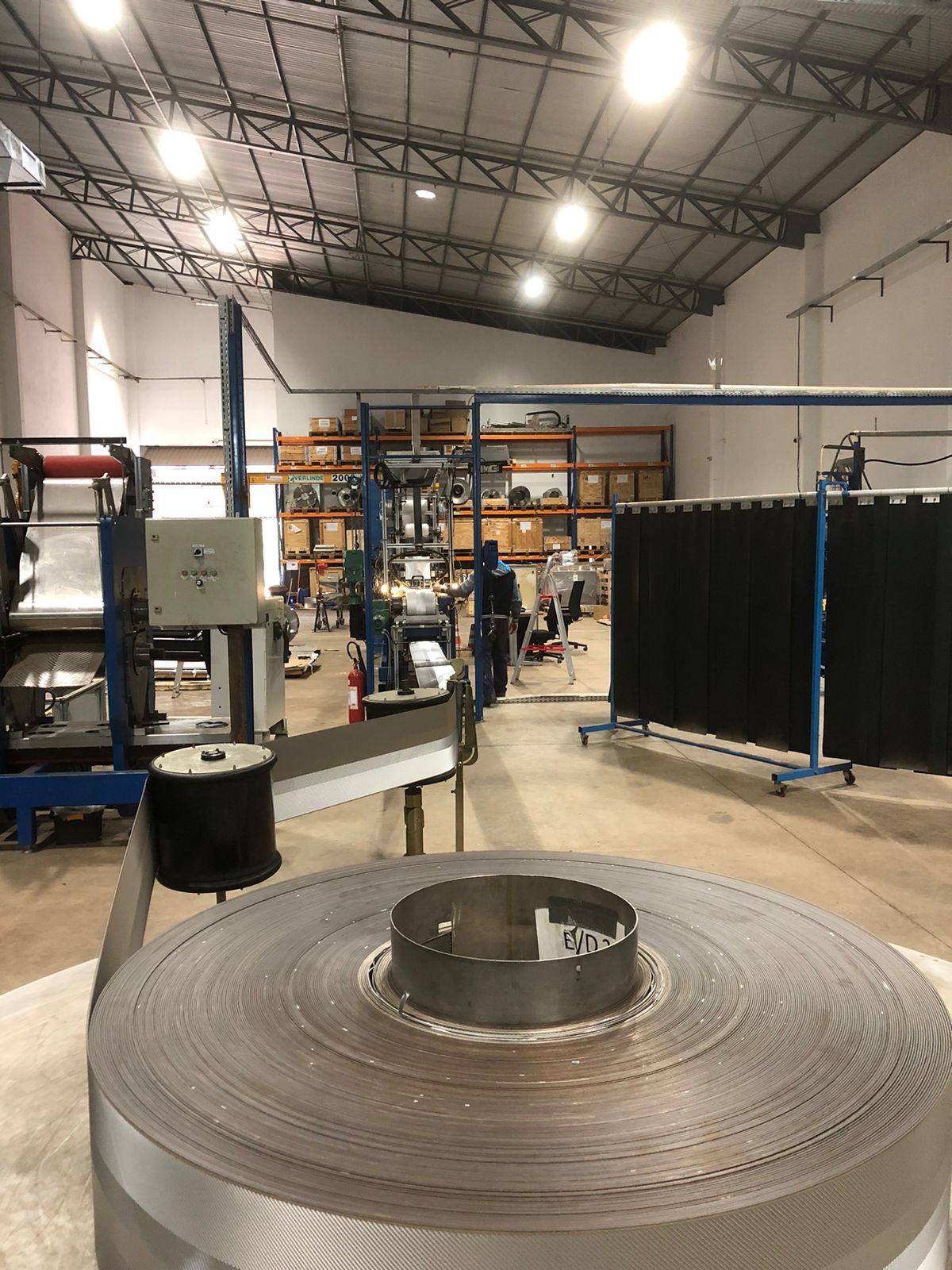 Coiled exchange surface at the core production station